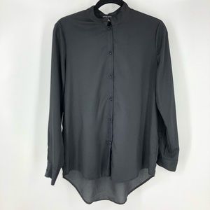 Rock & Republic Size Large Black Button Down Top